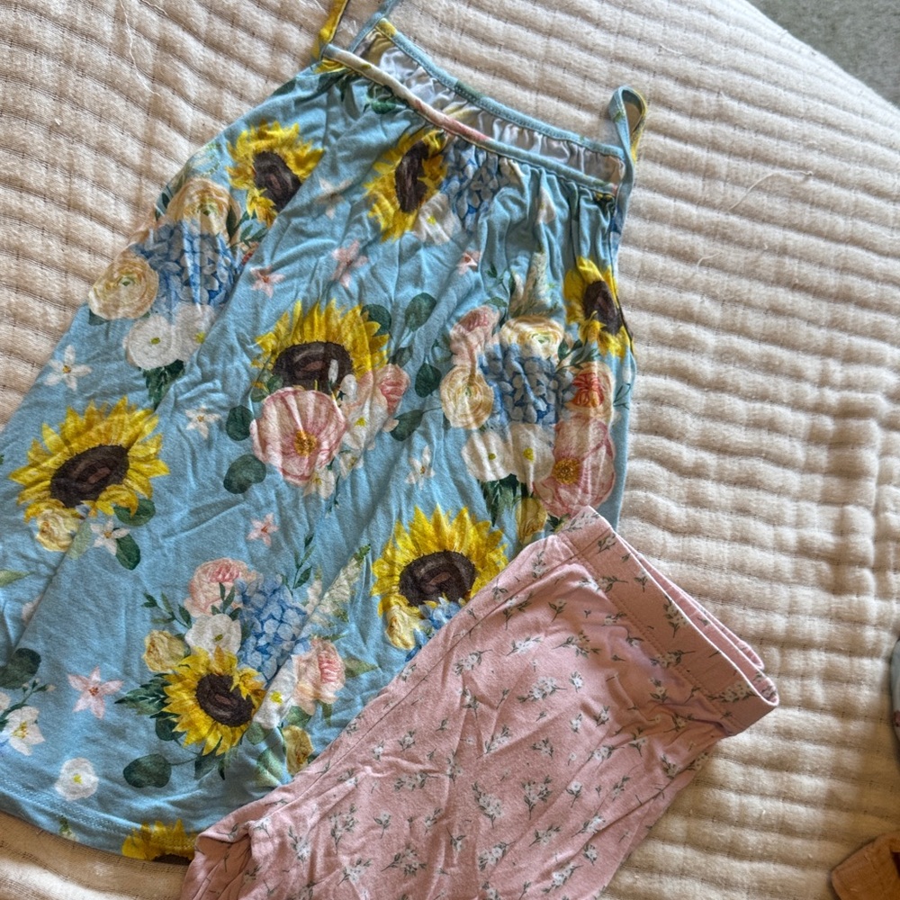 Posh Peanut Blue and Pink Kids Matching Set